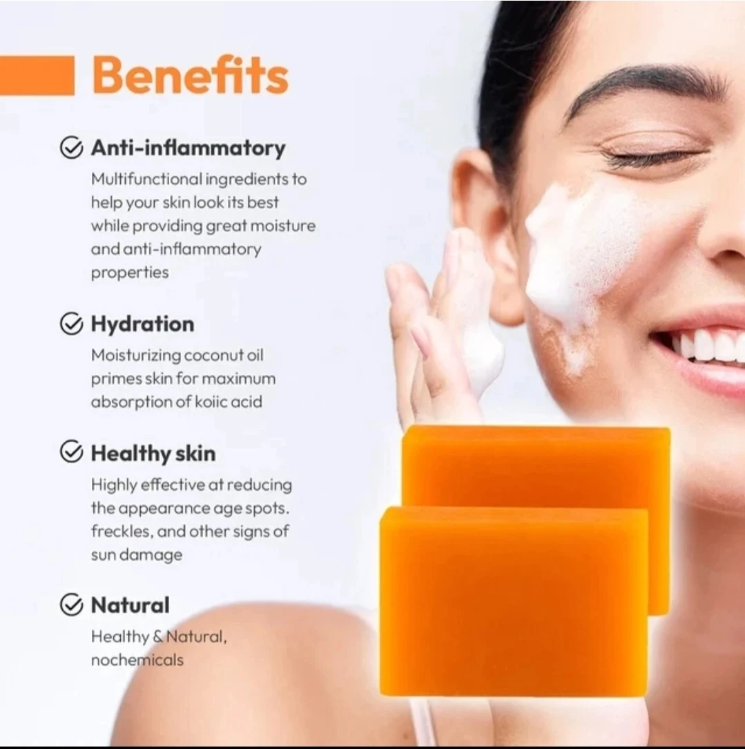 Kojic Acid Soap Lightening And Dark Spot Remover - 100g× 2 Bars - photo 2
