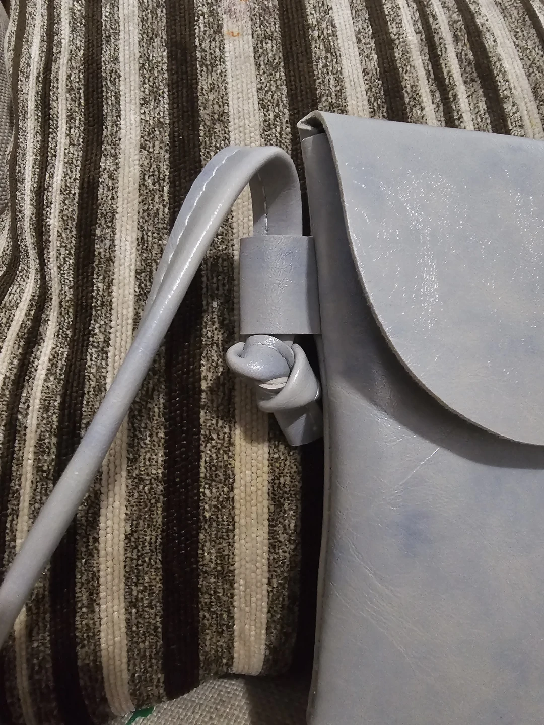 Light Blue Crossbody Bag with Tassel - photo 3