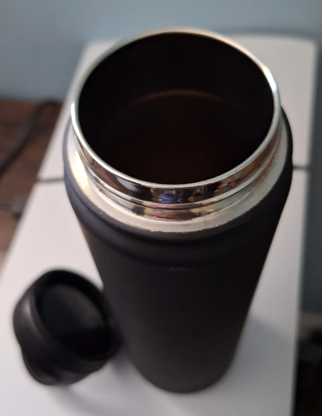 Black Insulated Water Bottle with Handle - photo 2