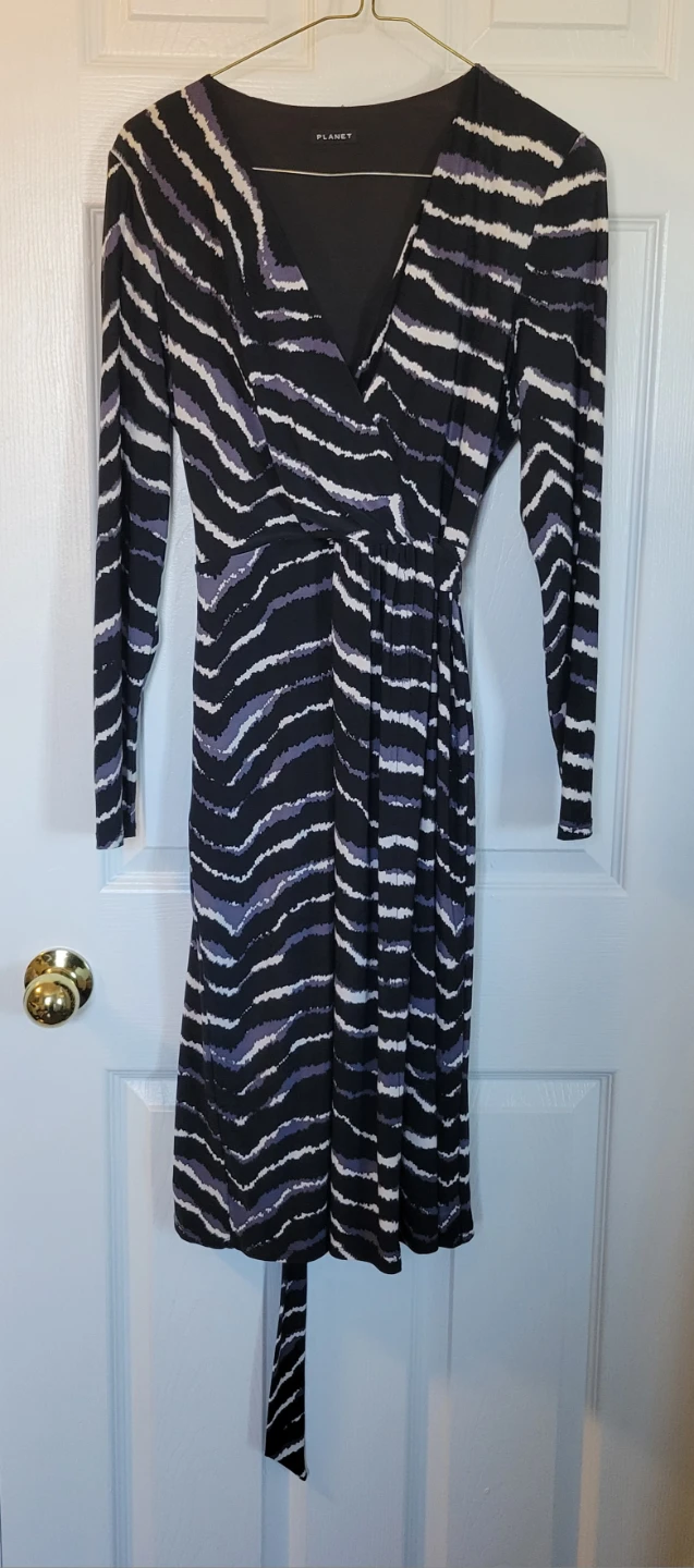 Wrap Dress with Zebra Print