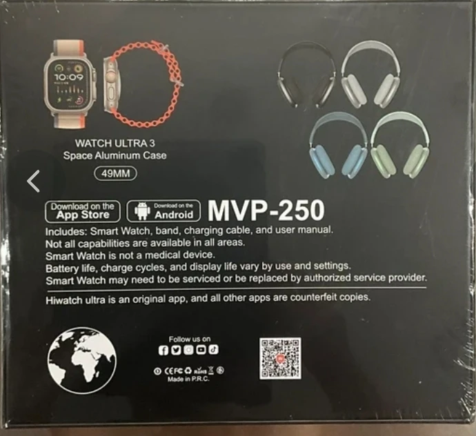 Ultra 3 Smartwatch & Headphones Combo - photo 2
