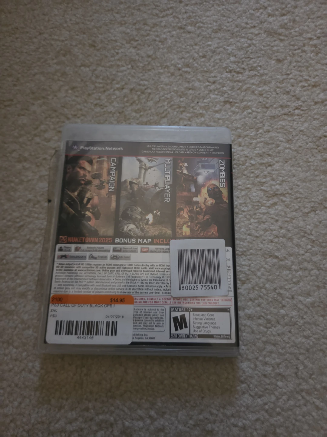 Call of Duty Black Ops II Nuketown 2025 Bonus Map DLC PS3 Game - photo 4
