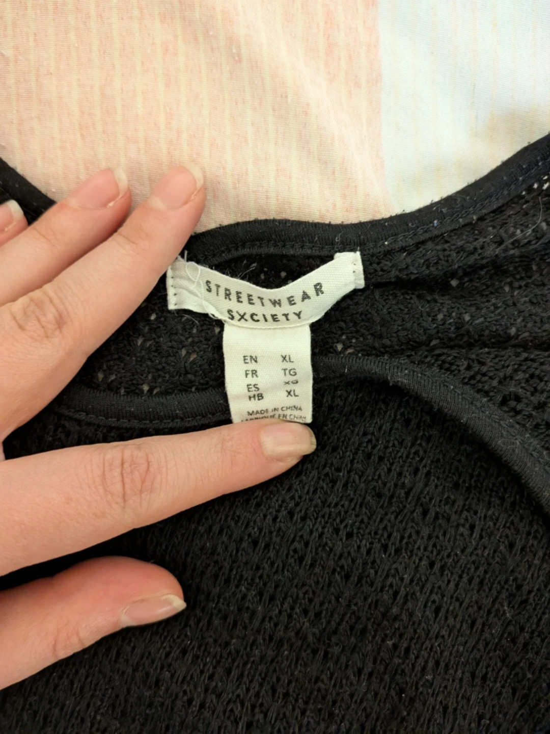 Black Cold Shoulder Crochet Top - photo 3