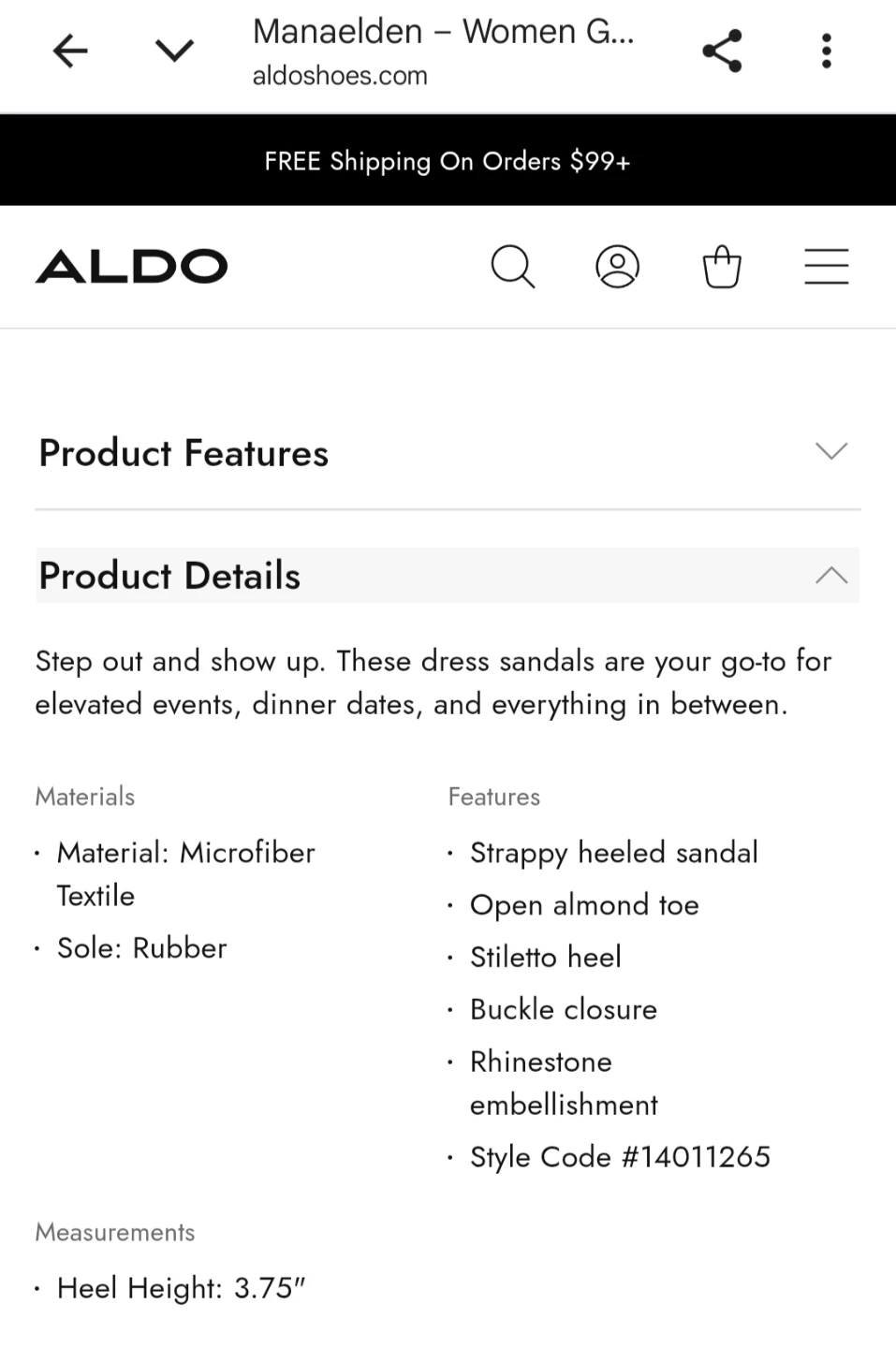Size 6.5 Aldo Strappy Heels - photo 3