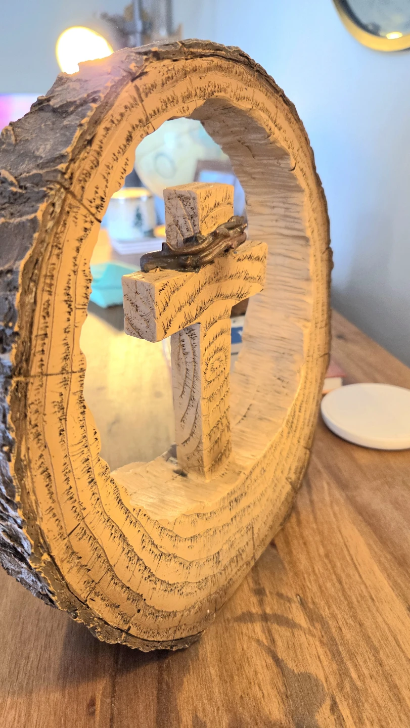 Jesus Is Risen Resurrection Cross – Wood Carving Display *new - photo 2