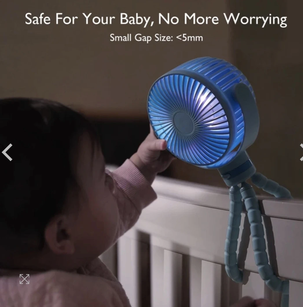 Momcozy Portable Stroller Fan Baby Blue - photo 5