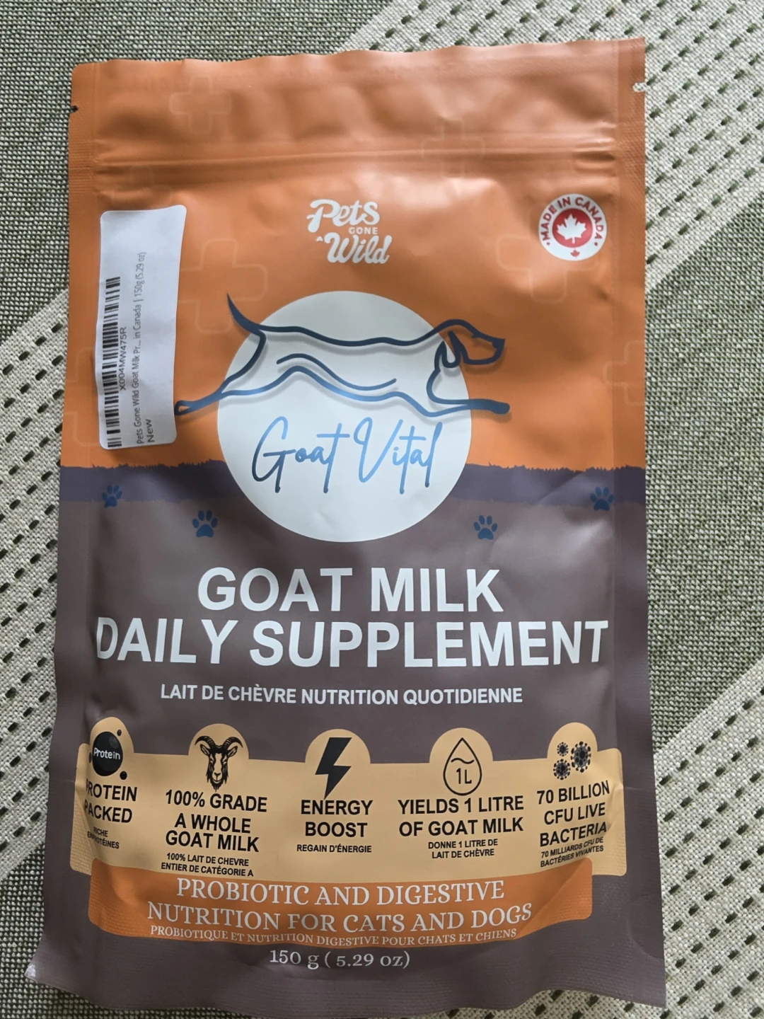 Pets Own Wild Goat Milk Daily Supplement for Cats and Dogs