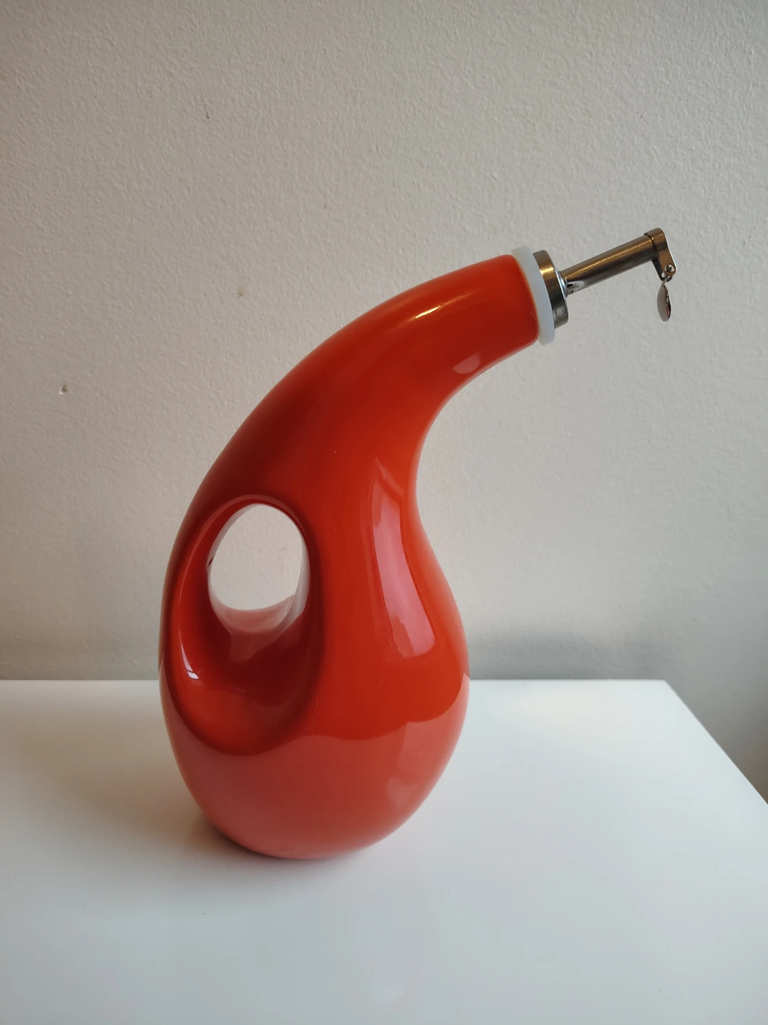 Rachael Ray Orange EVOO Oil Vinegar Dispenser Stoneware Bottle - photo 4