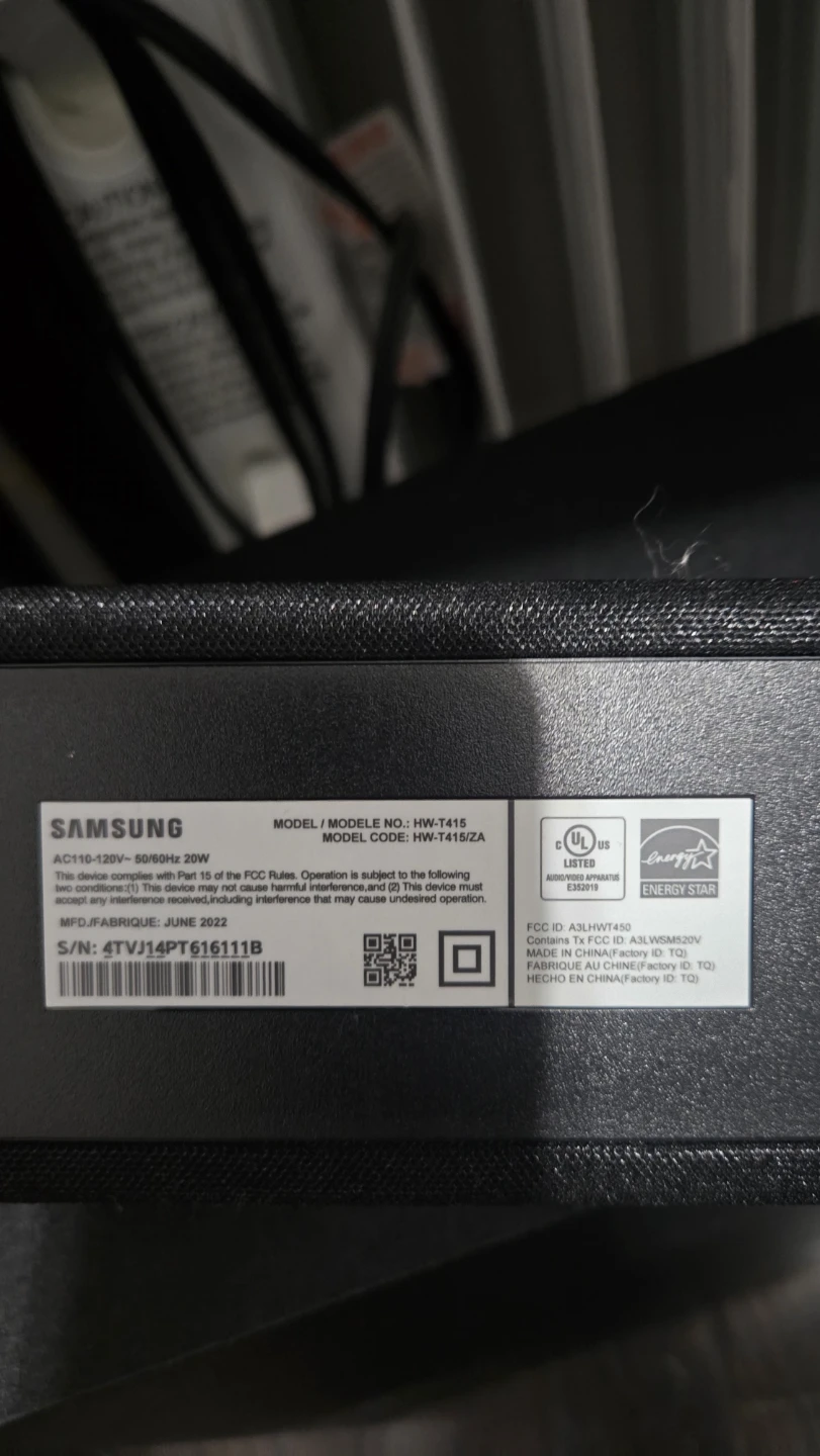 Samsung HW-T415 Soundbar System