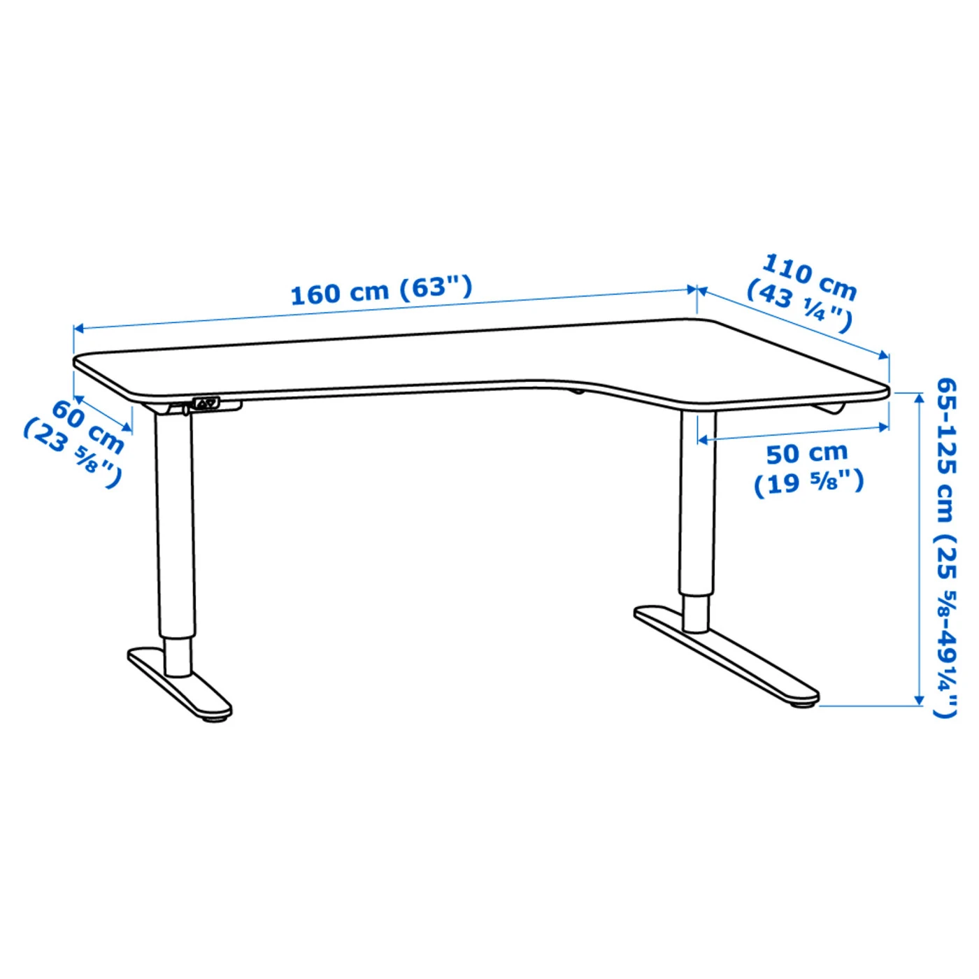 L-Shaped Standing Desk - photo 2