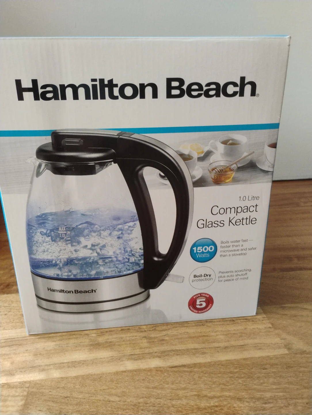 Brand New Hamilton Beach 1.0 Litre Compact Glass Kettle - photo 2