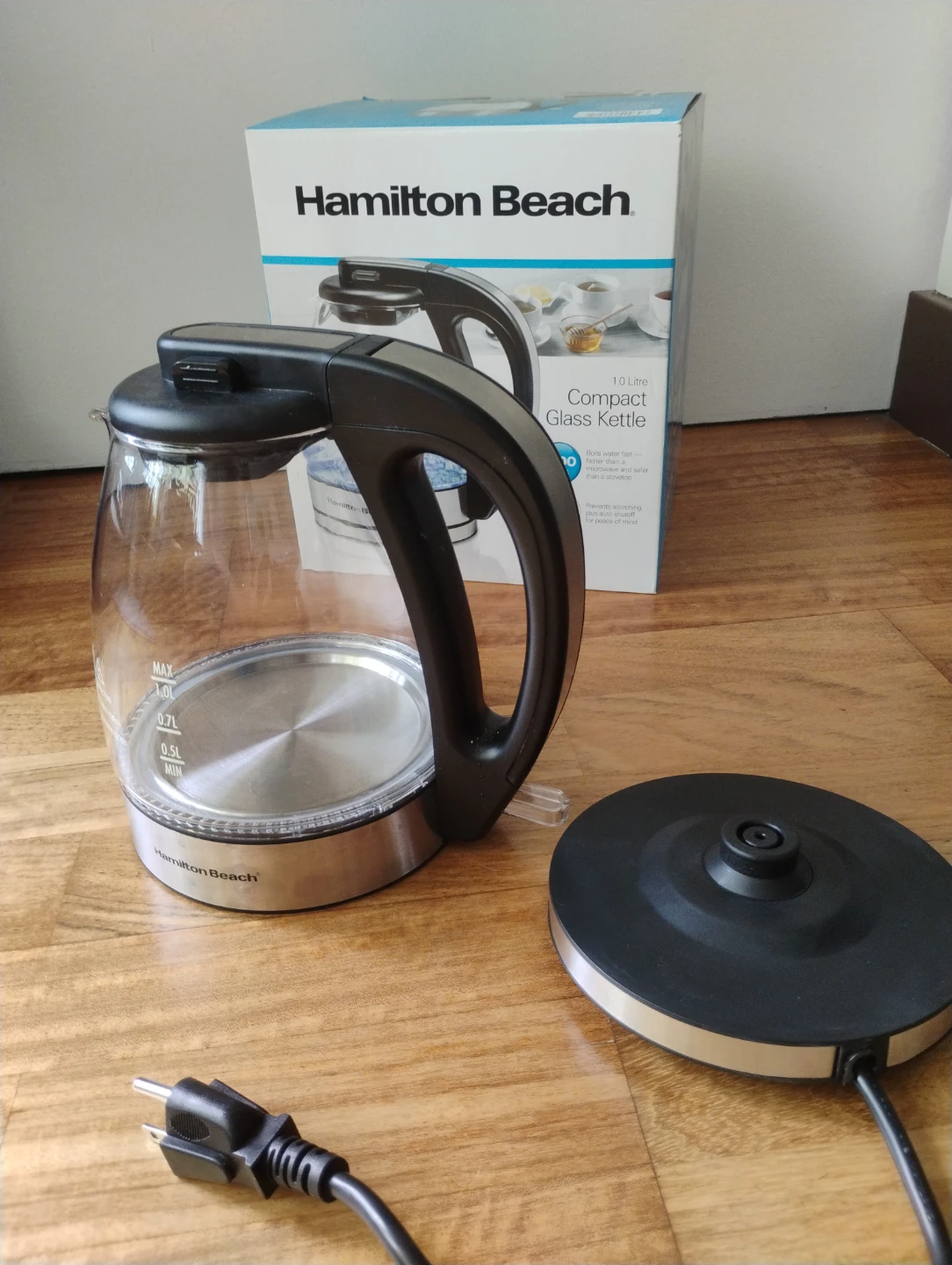 Brand New Hamilton Beach 1.0 Litre Compact Glass Kettle - photo 3