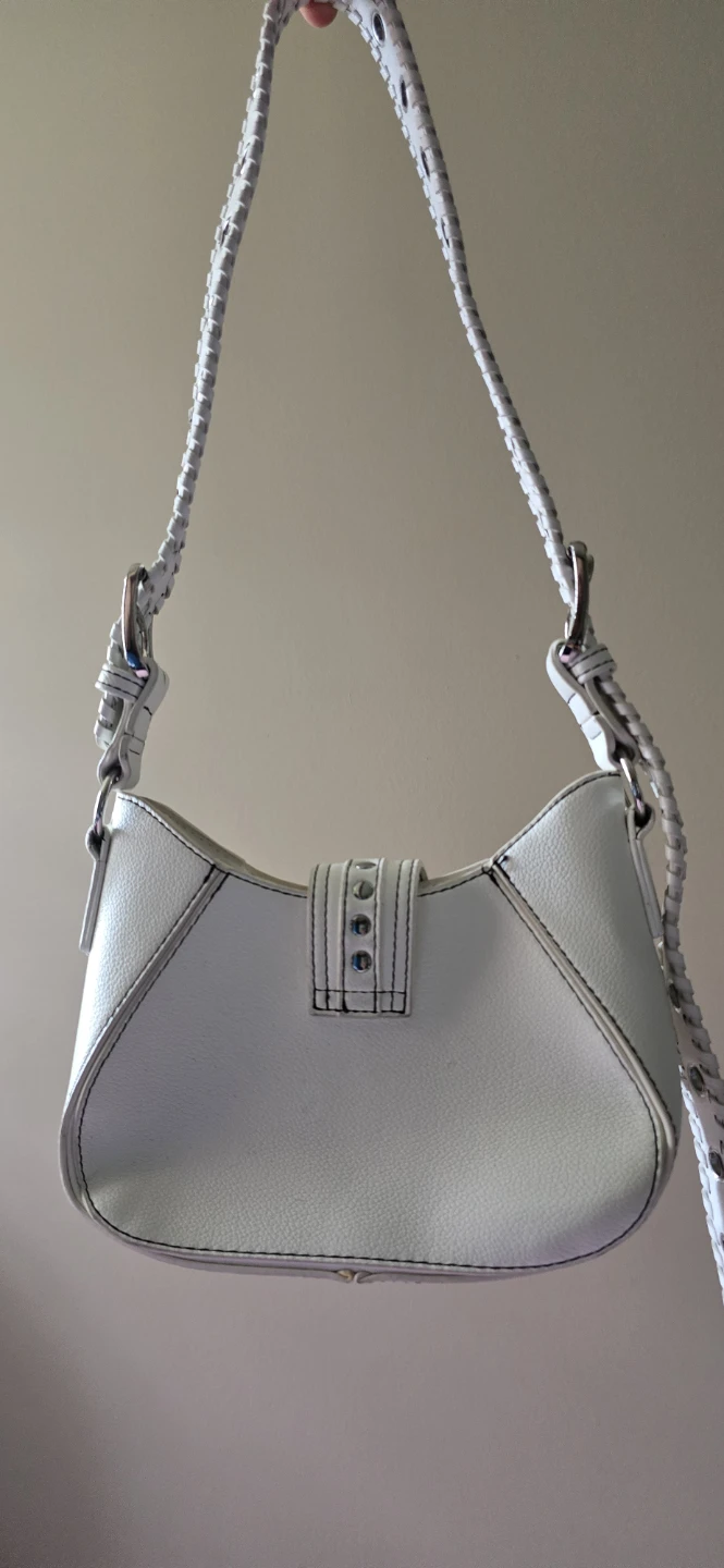 White studded shoulder bag - photo 3