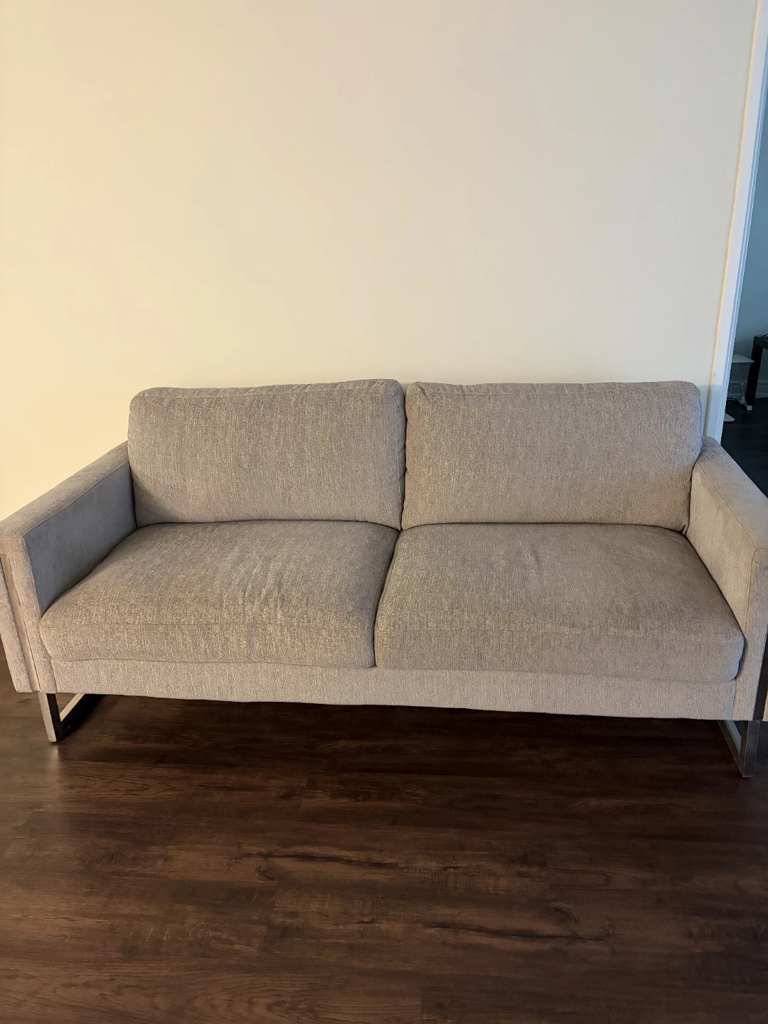 Grey Sofa with Metal Legs
