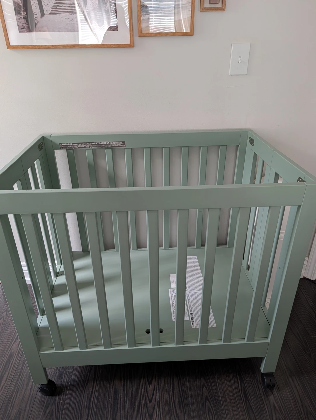 Babyletto Origami Mini Crib & Organic Dream 2-stage mattress - photo 4