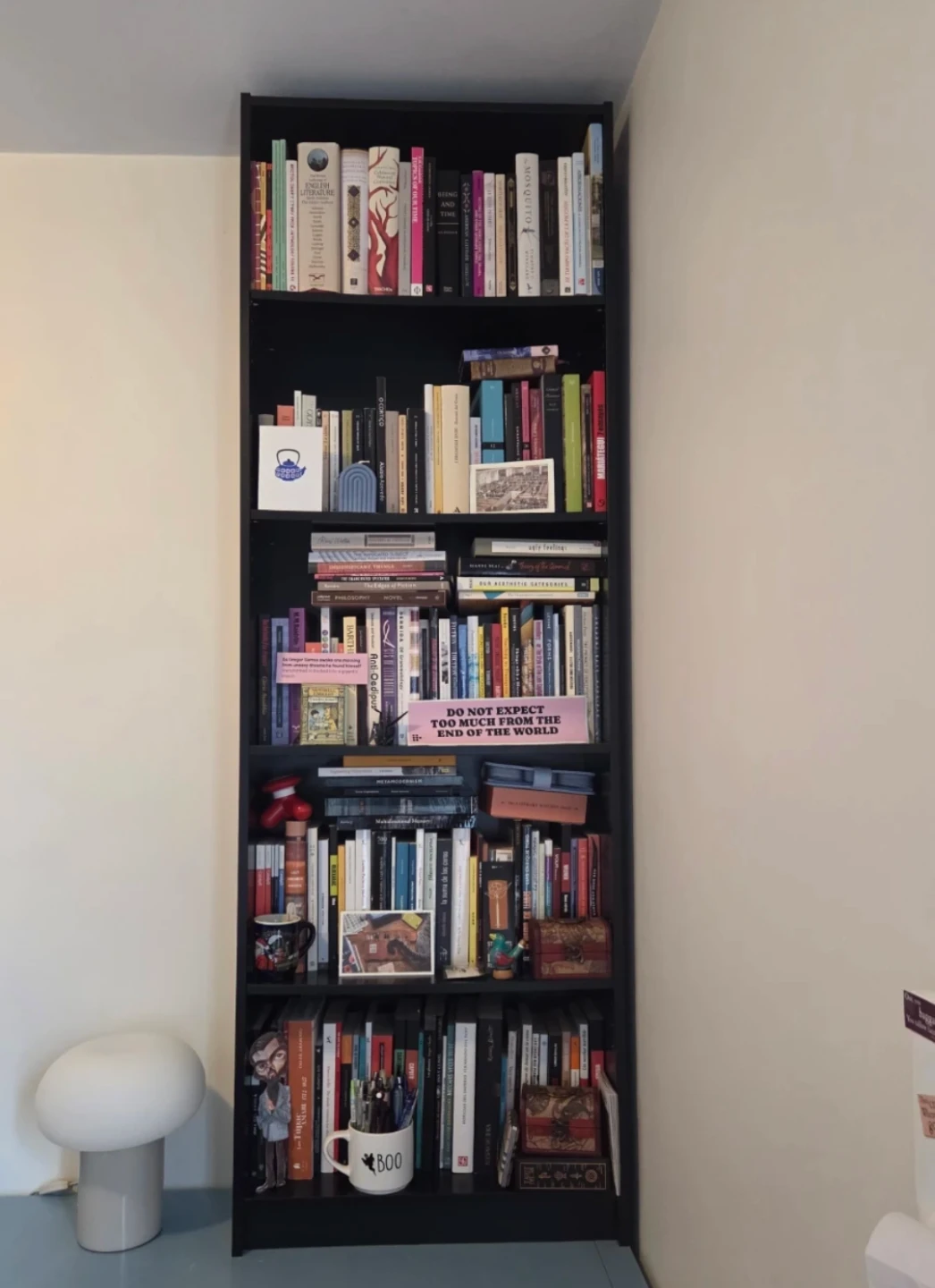 Ikea FINNBY Black Tall 5-Shelf Bookcase - photo 4