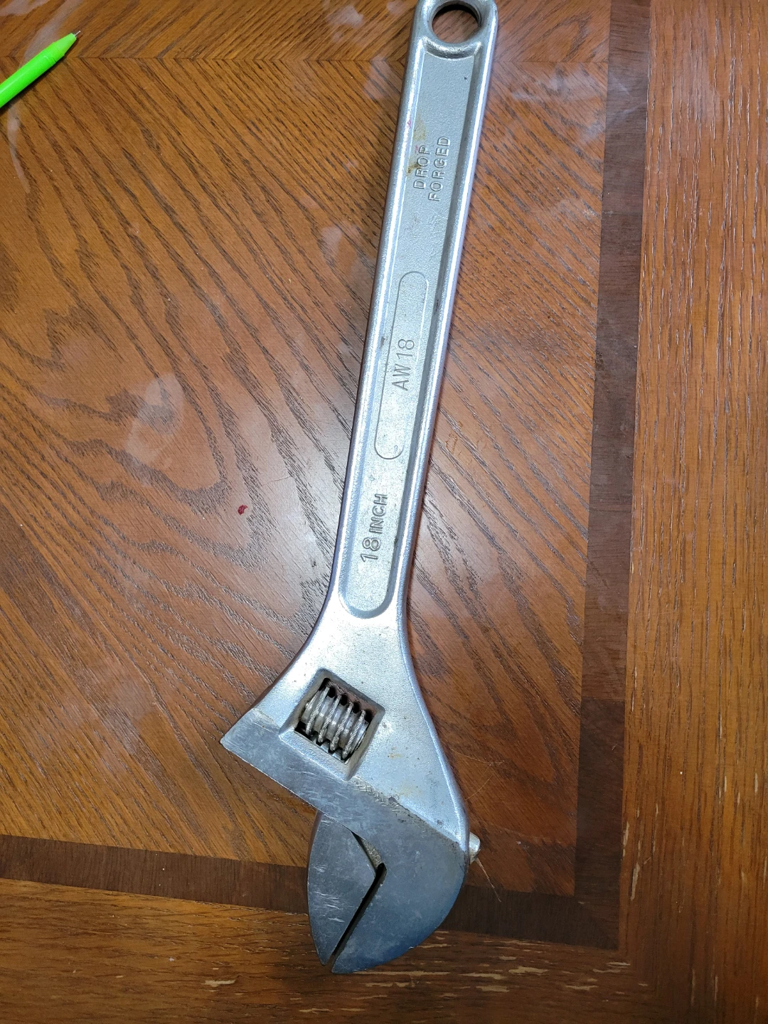 Vintage 18" Heavy-Duty Adjustable Wrench (AW 18)