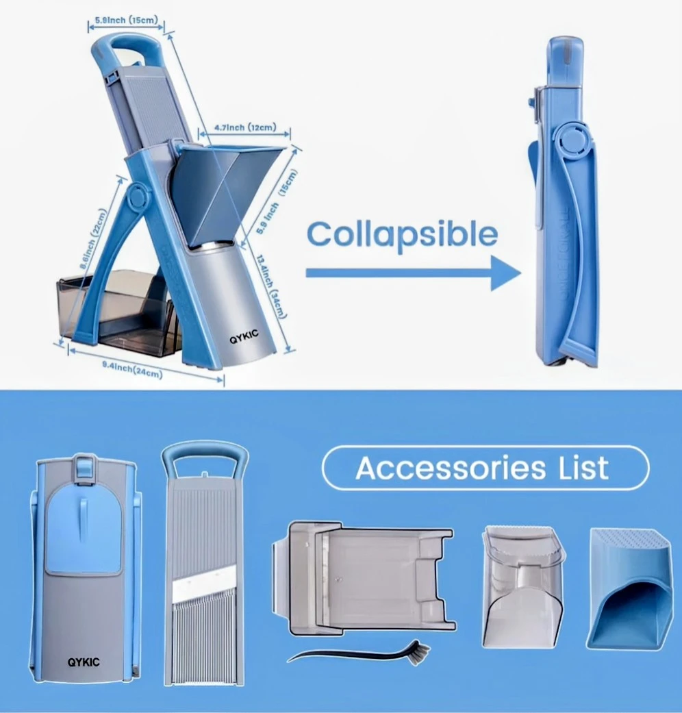 QYKIC Collapsible Vegetable Slicer & Chopper Set - photo 5