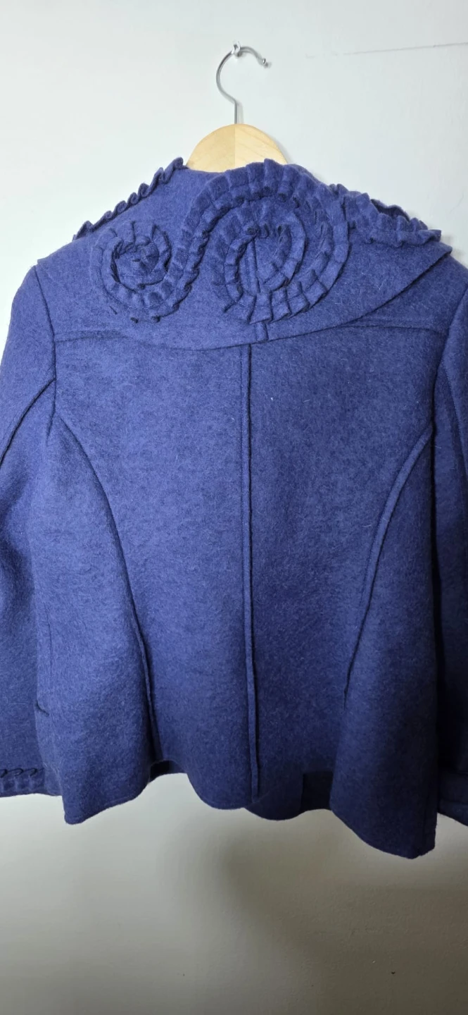 Vivian Shu French Blue Wool Blend Jacket - photo 3