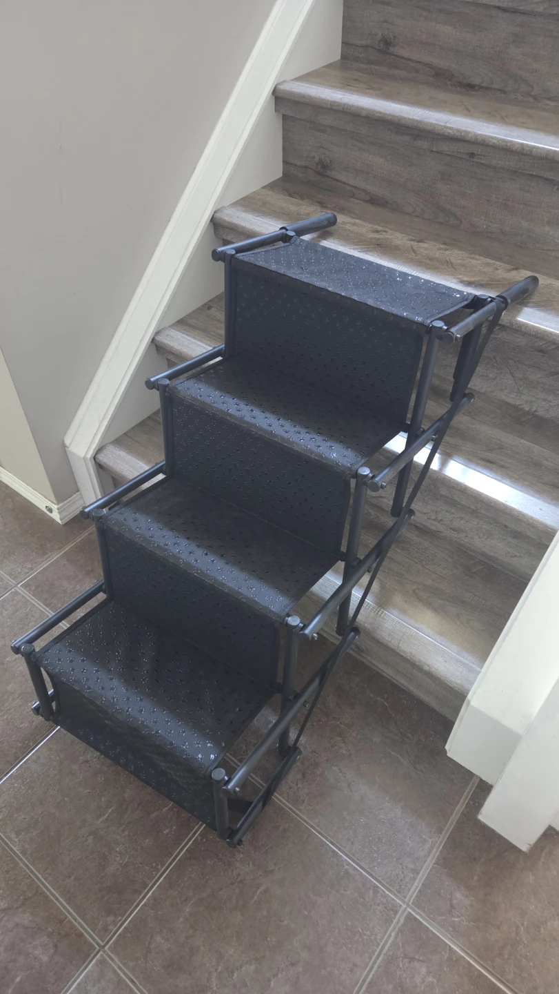 Foldable pet dog steps ladder