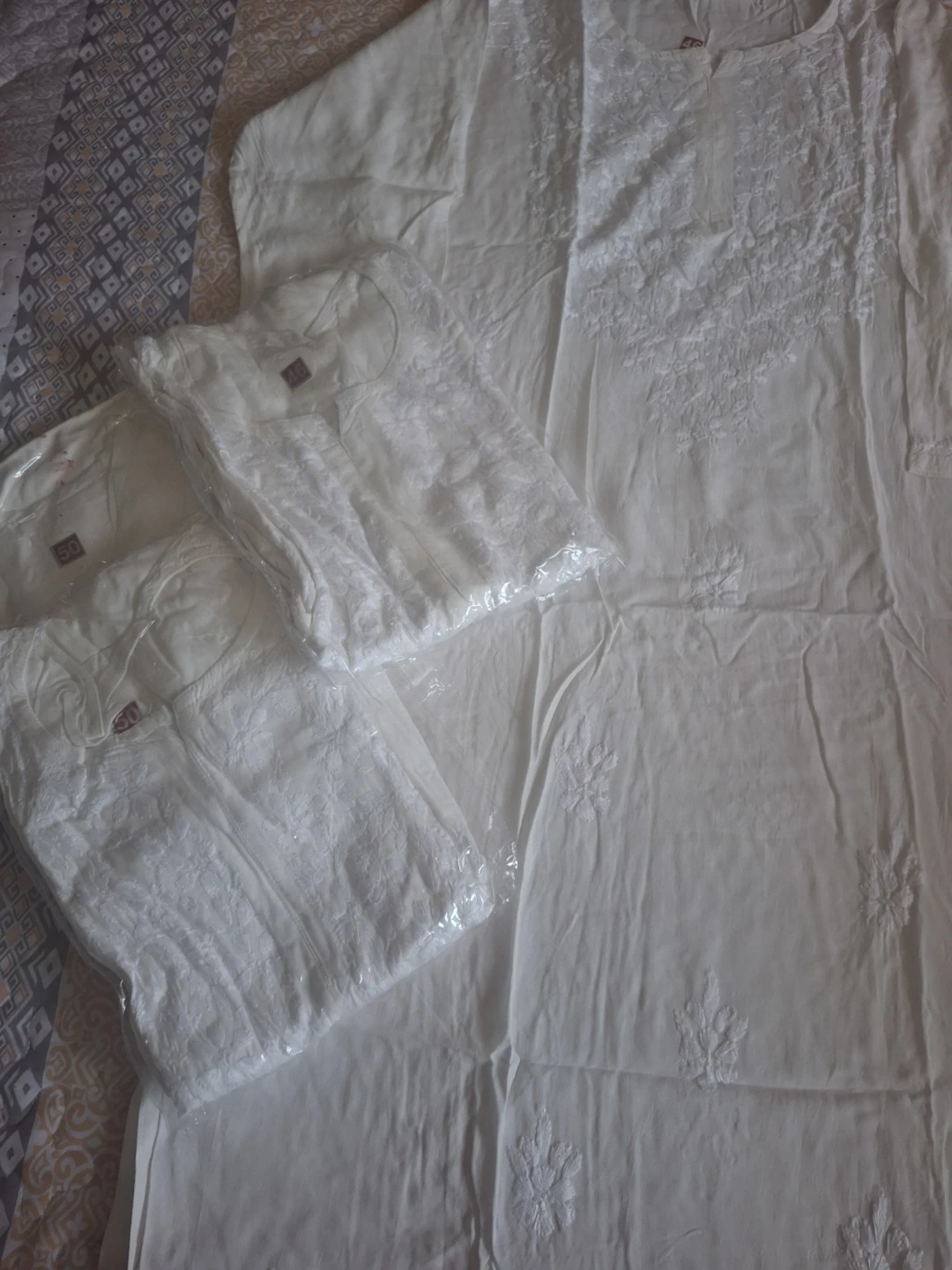 White Embroidered Kurti only