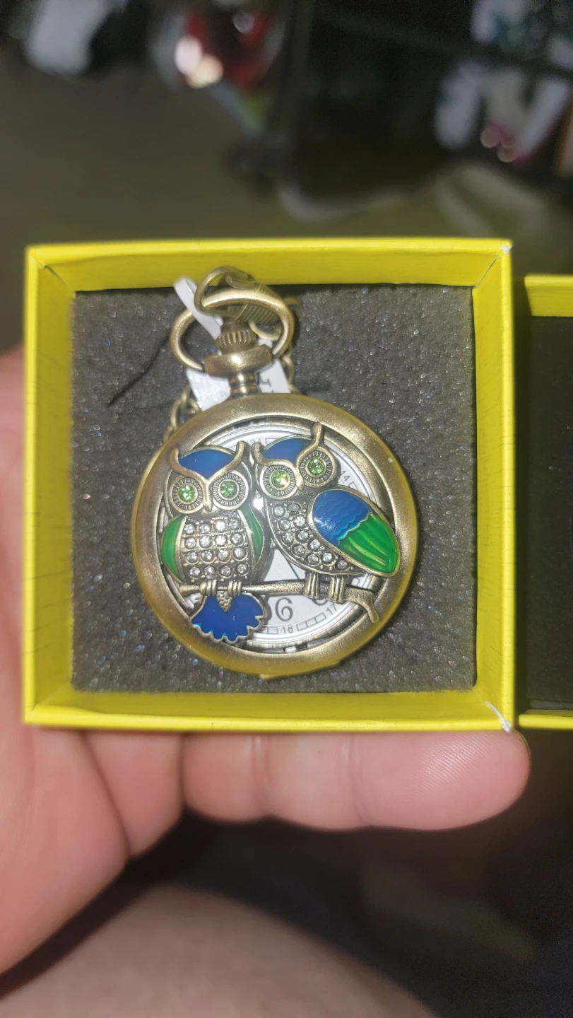 Invicta Pocket Watch with Owl Design