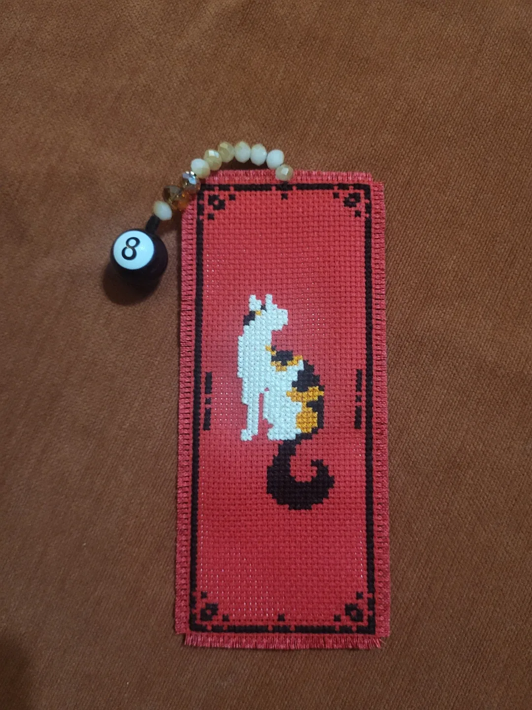 Handmade Cross-Stitched Bookmark