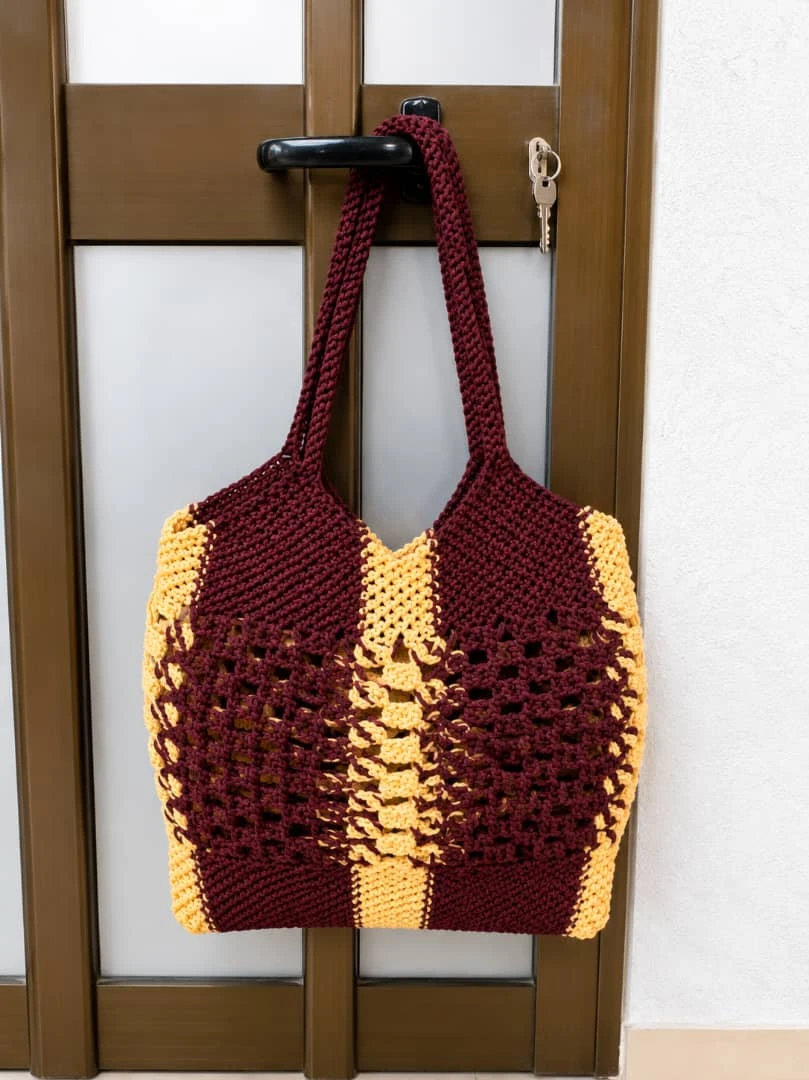 Maroon and Yellow  Tote Bag