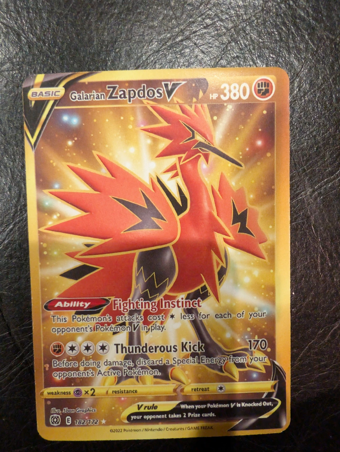 Galarian Zapdos V ( Secret ) Brilliant Star Pokémon Card
