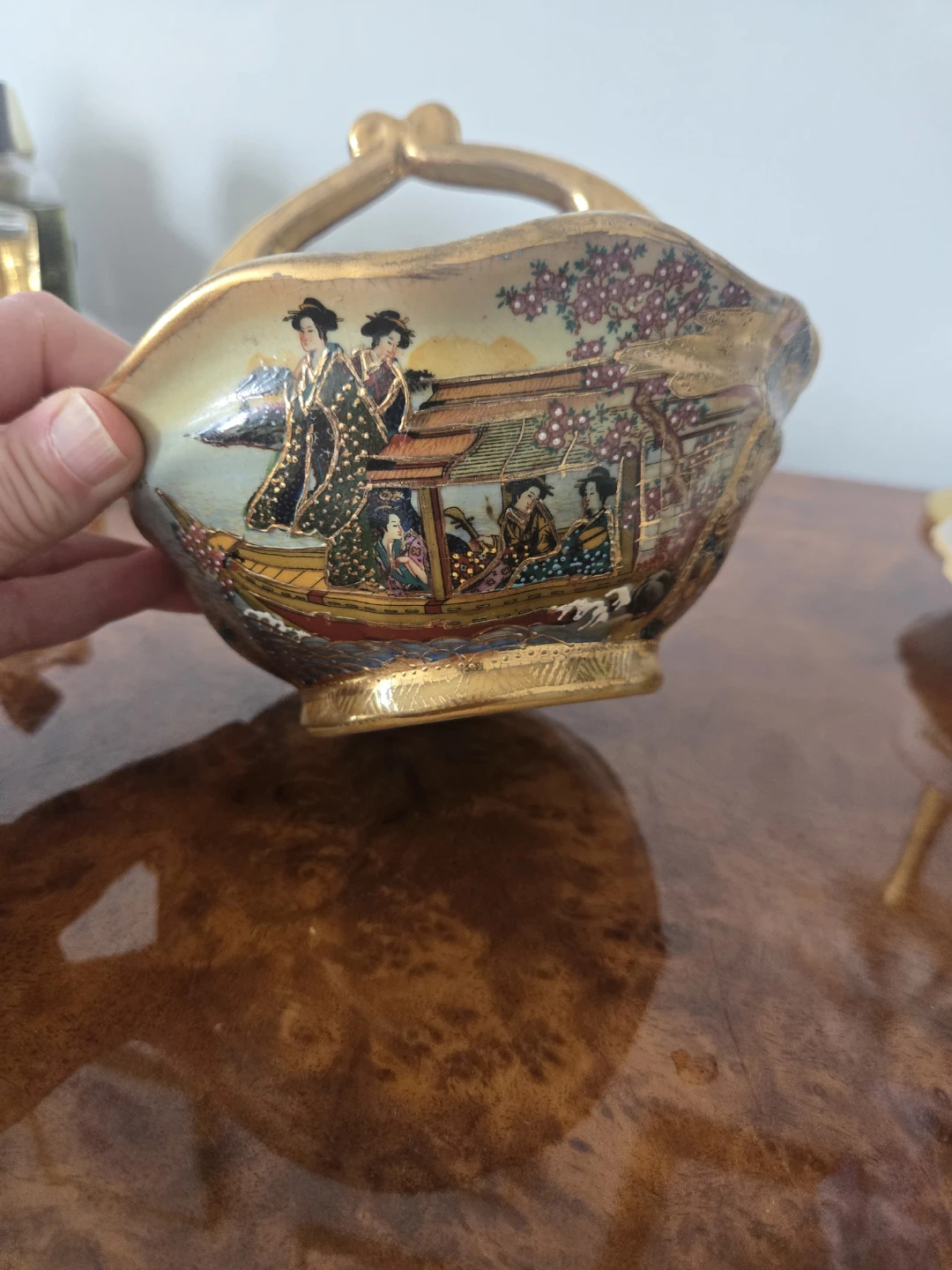 Vintage Satsuma Ware Basket - photo 2