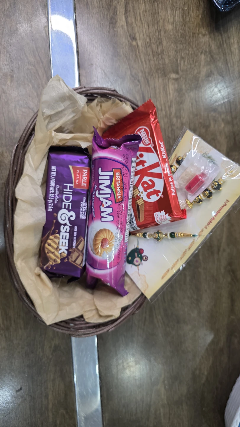 Rakhi Gift Basket with Snacks - photo 3