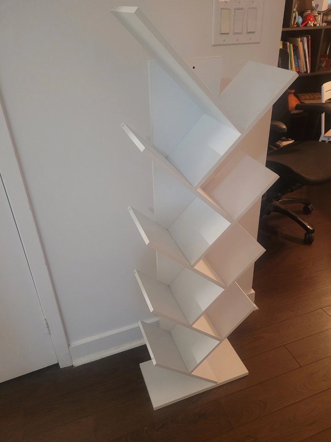 White Modern Bookshelf - photo 2