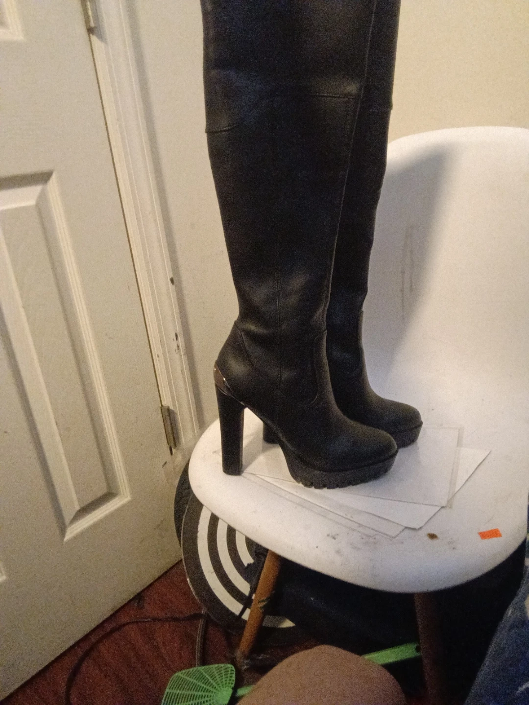 Black Guess Heeled Platform Boots - photo 3