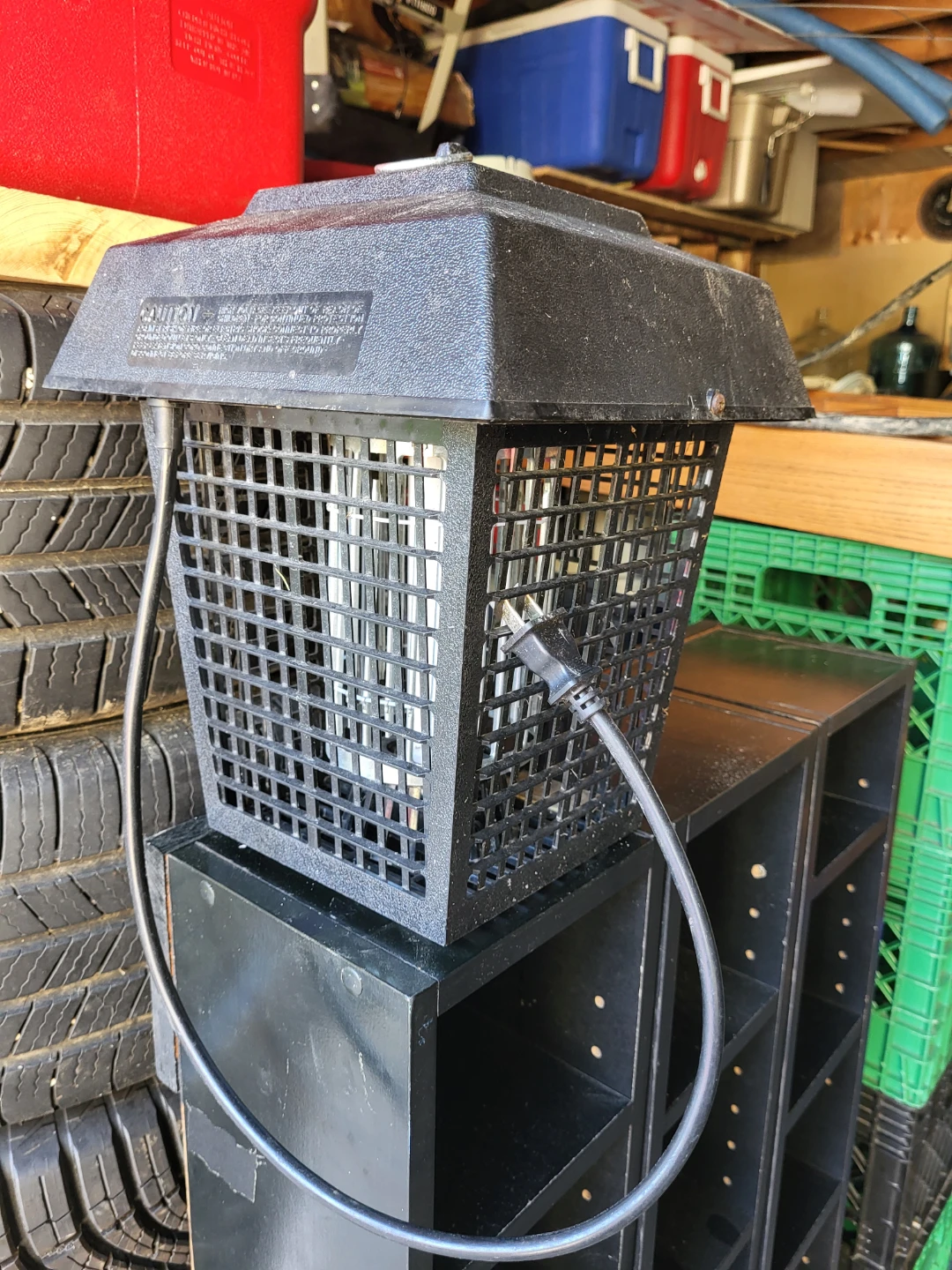 Black Electric Bug Zapper Lantern