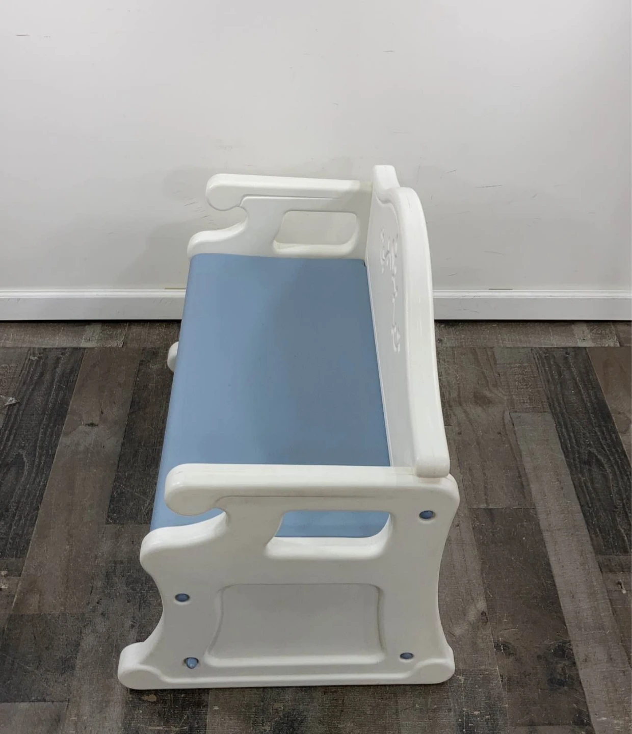 Little Tikes Toy Storage Bench Seat Blue/White - photo 5