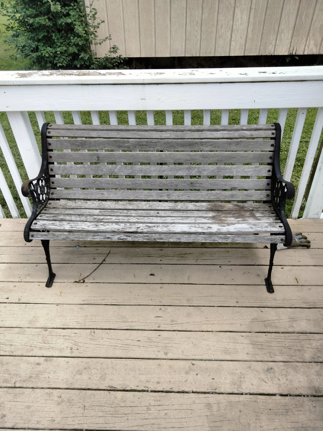 Antique porch bench
