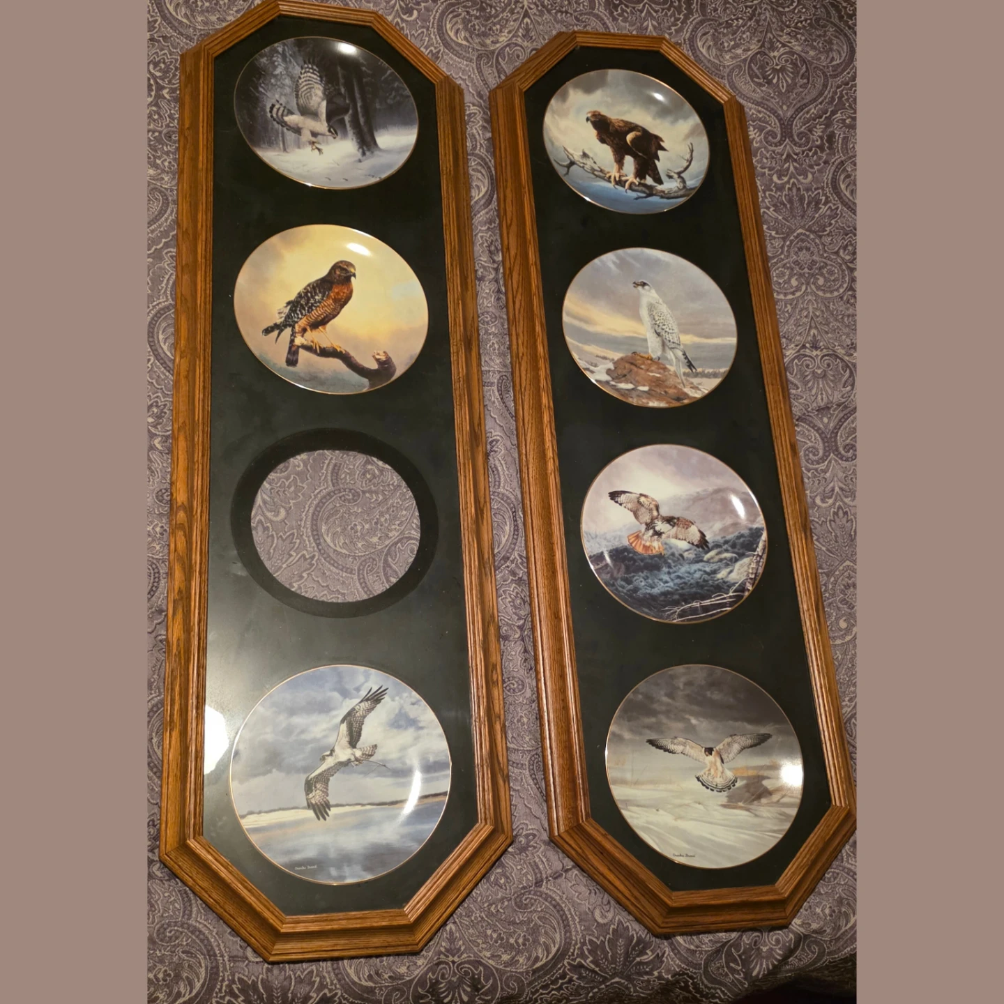 2 Solid wood Decorative Plate Holders