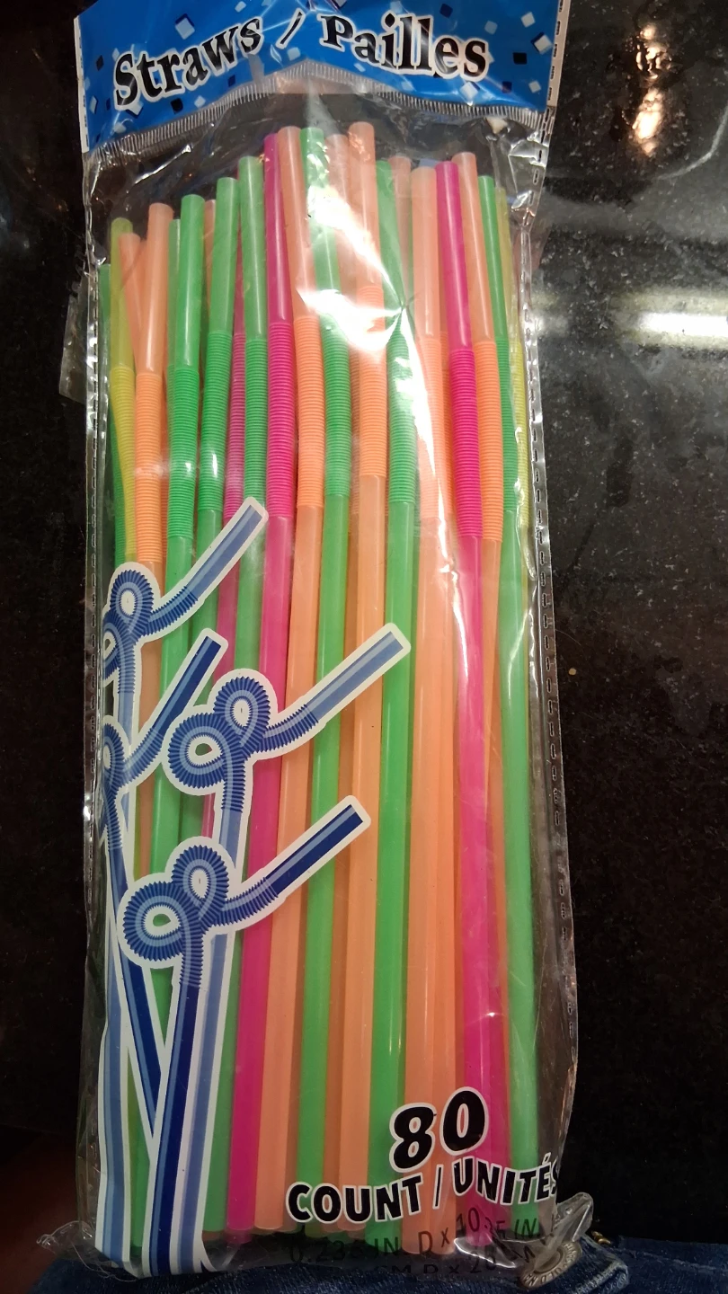 80 Count Plastic Drinking Straws