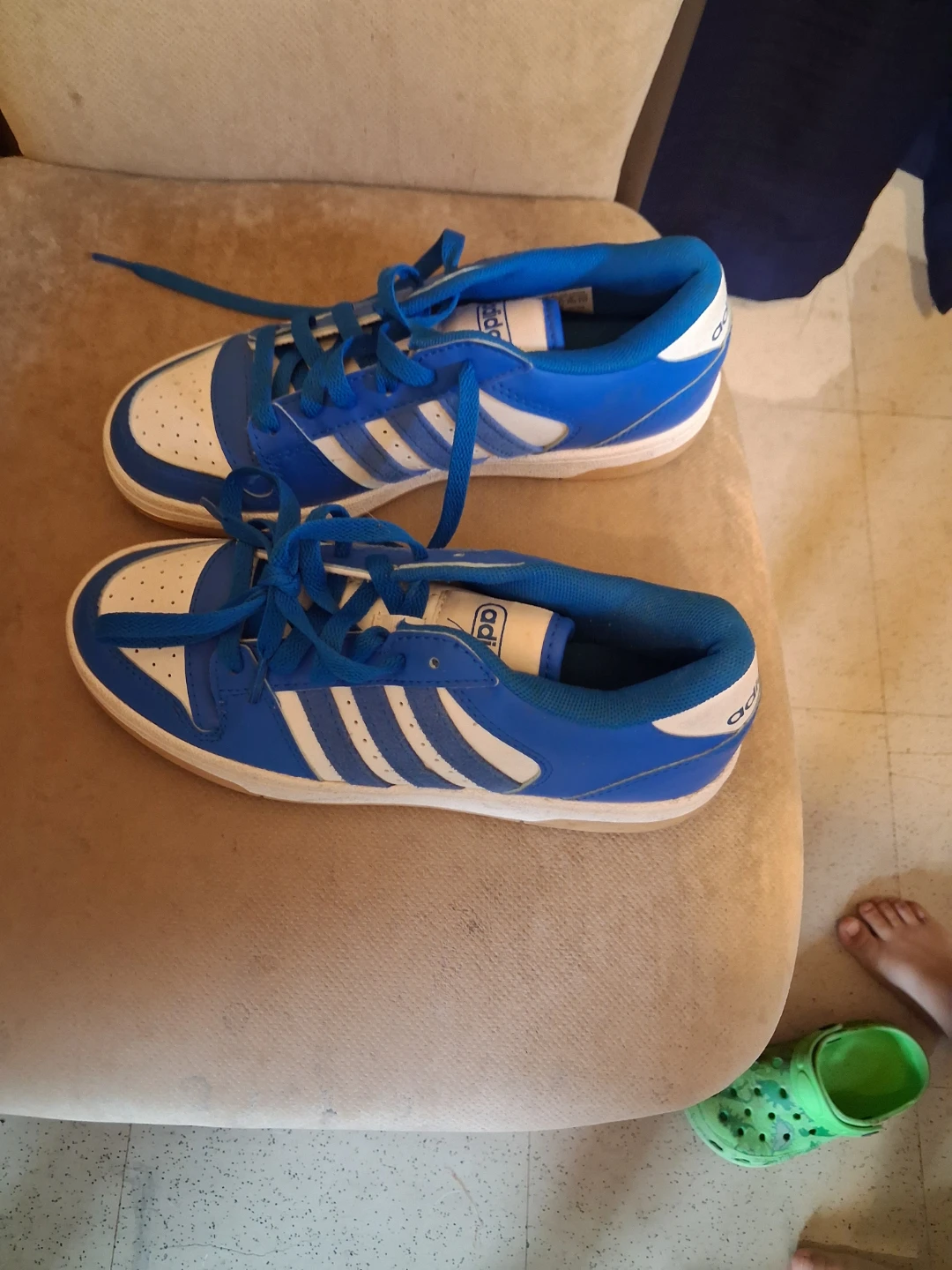 Adidas Blue and White Sneakers