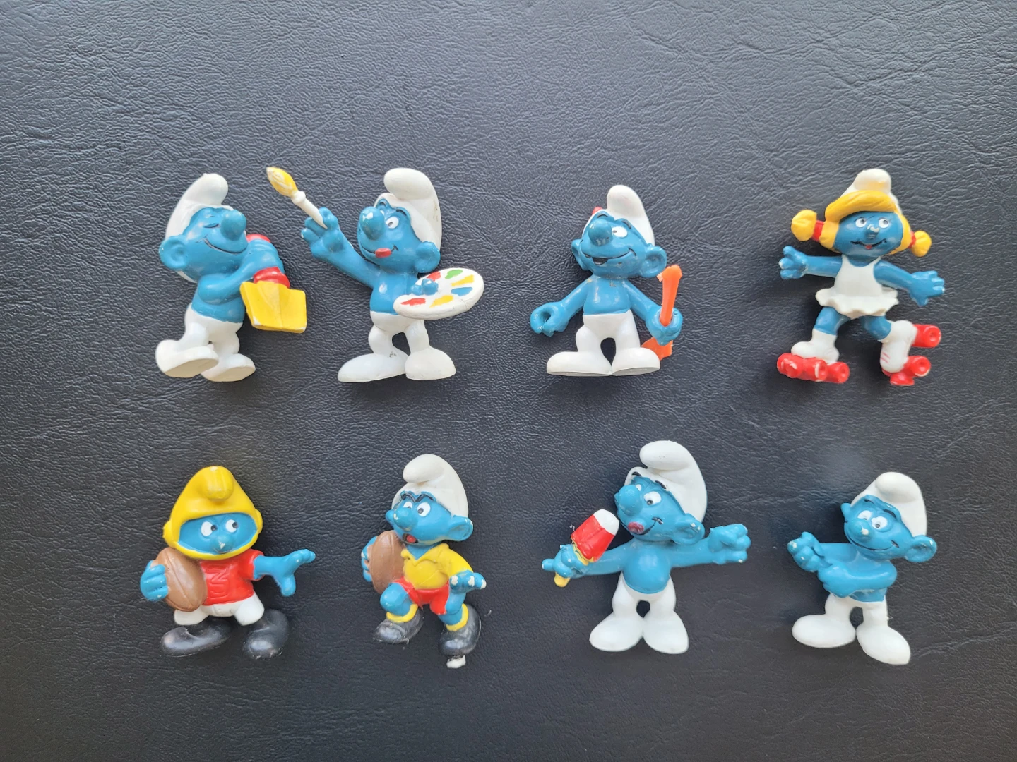 Set of 8 Vintage Smurf Figurines