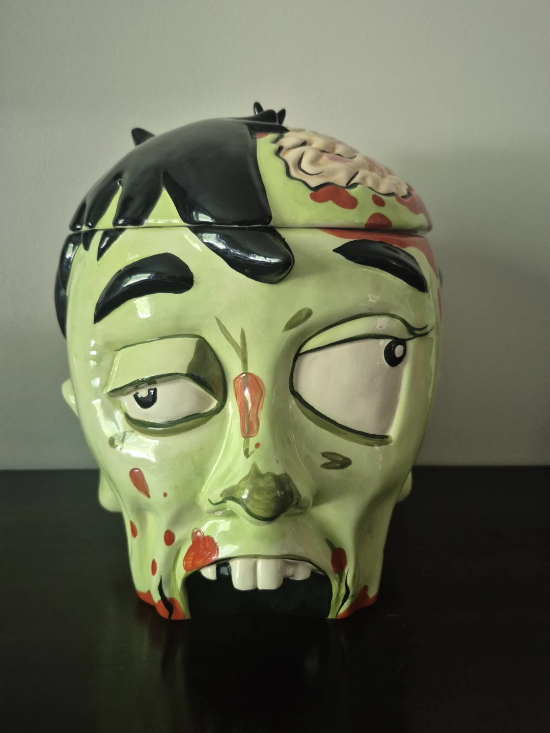 Large zombie head cookie jar.