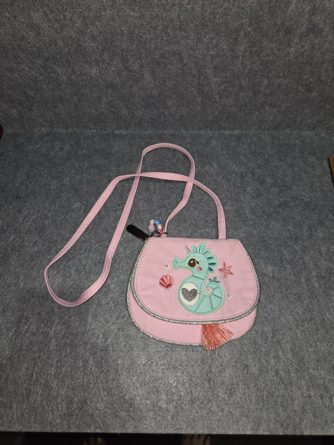 Pink Seahorse Coin Purse Bag