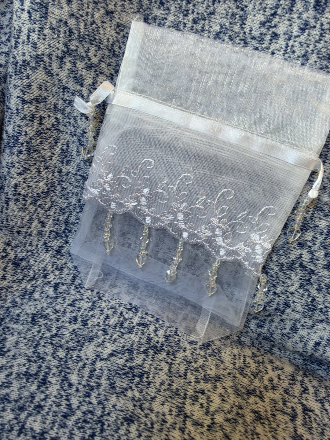Sheer Organza Drawstring Pouches with Beads and Stars - photo 5