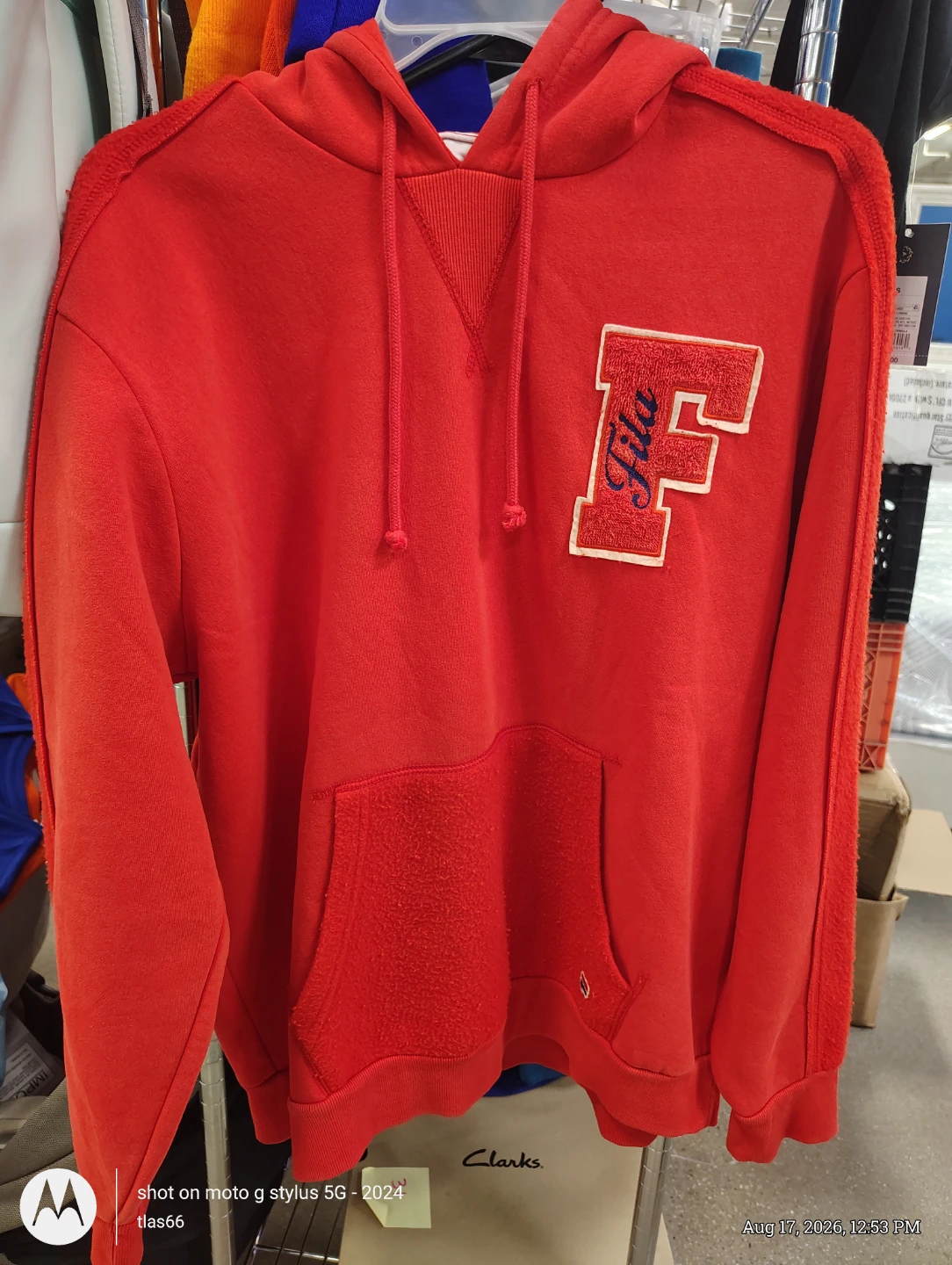 Fila Red Hoodie Sweatshirt XL