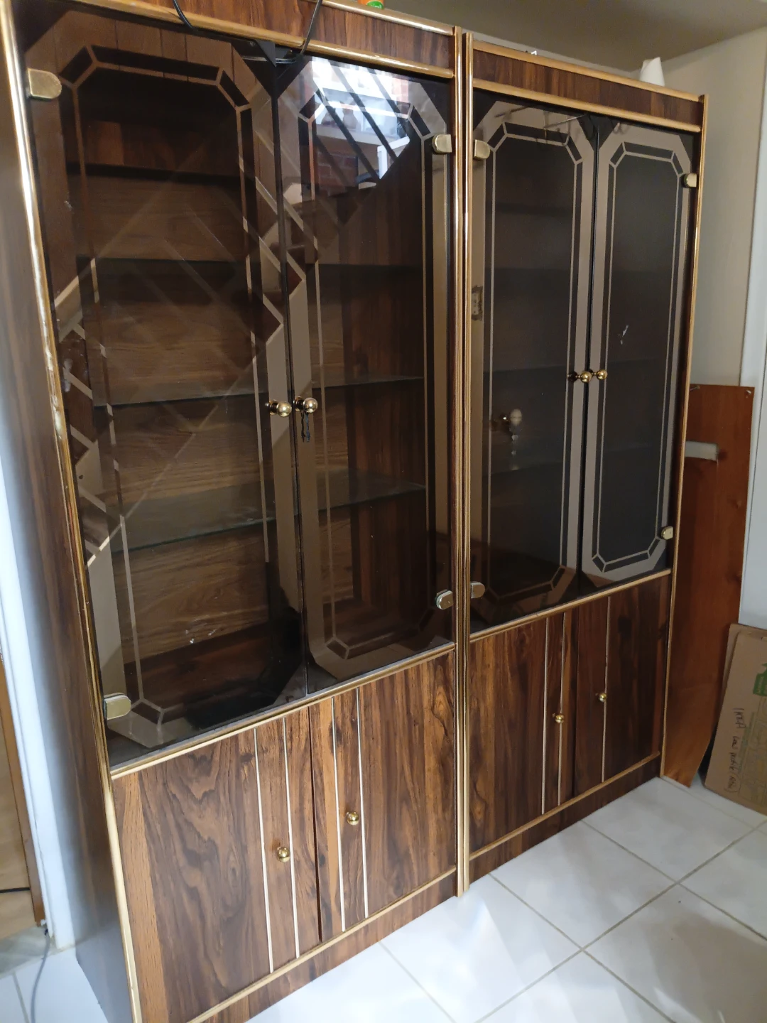 Vintage Display Cabinet with Glass Doors - photo 2
