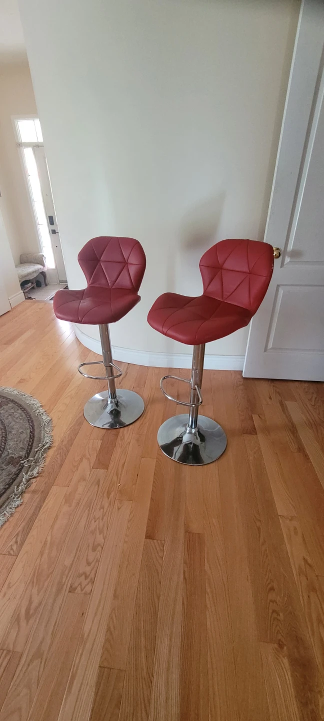Pink Adjustable Bar Stools – $80 for Both - photo 3