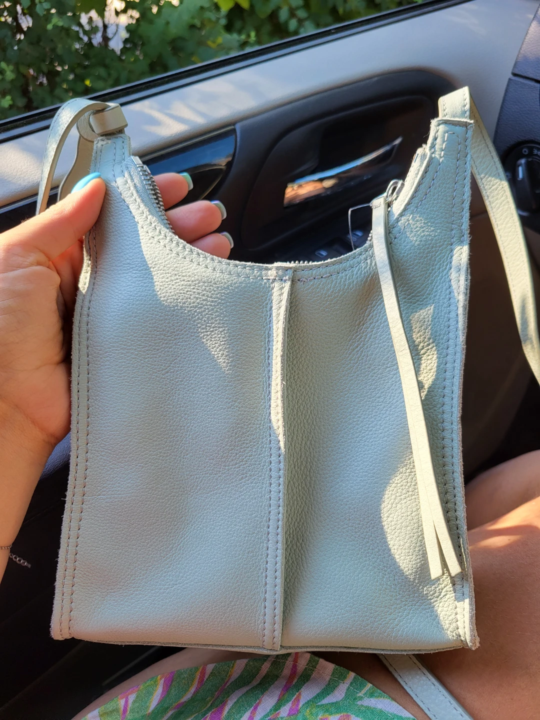 Light green Leather Crossbody Bag - photo 2