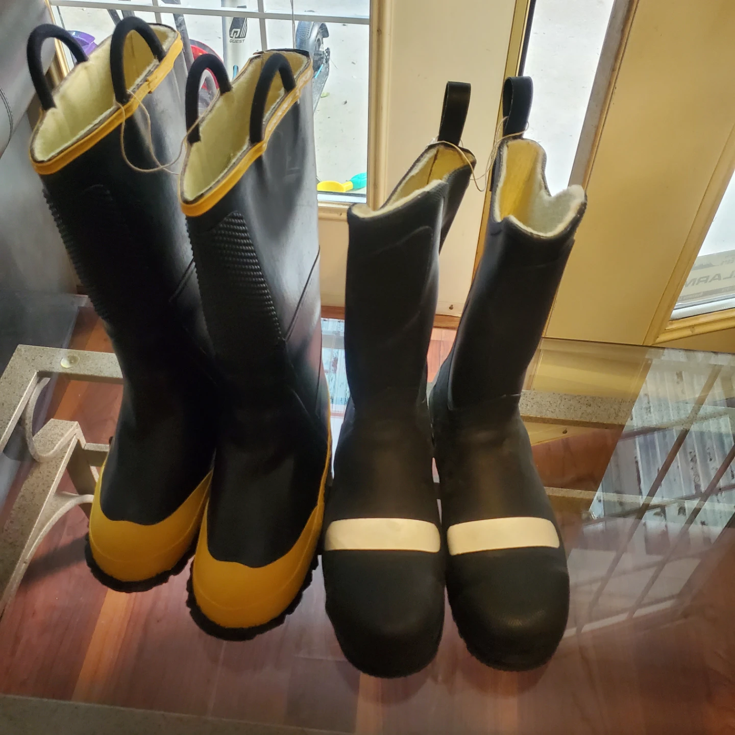 Black Rubber Boots - Size 6 & 10