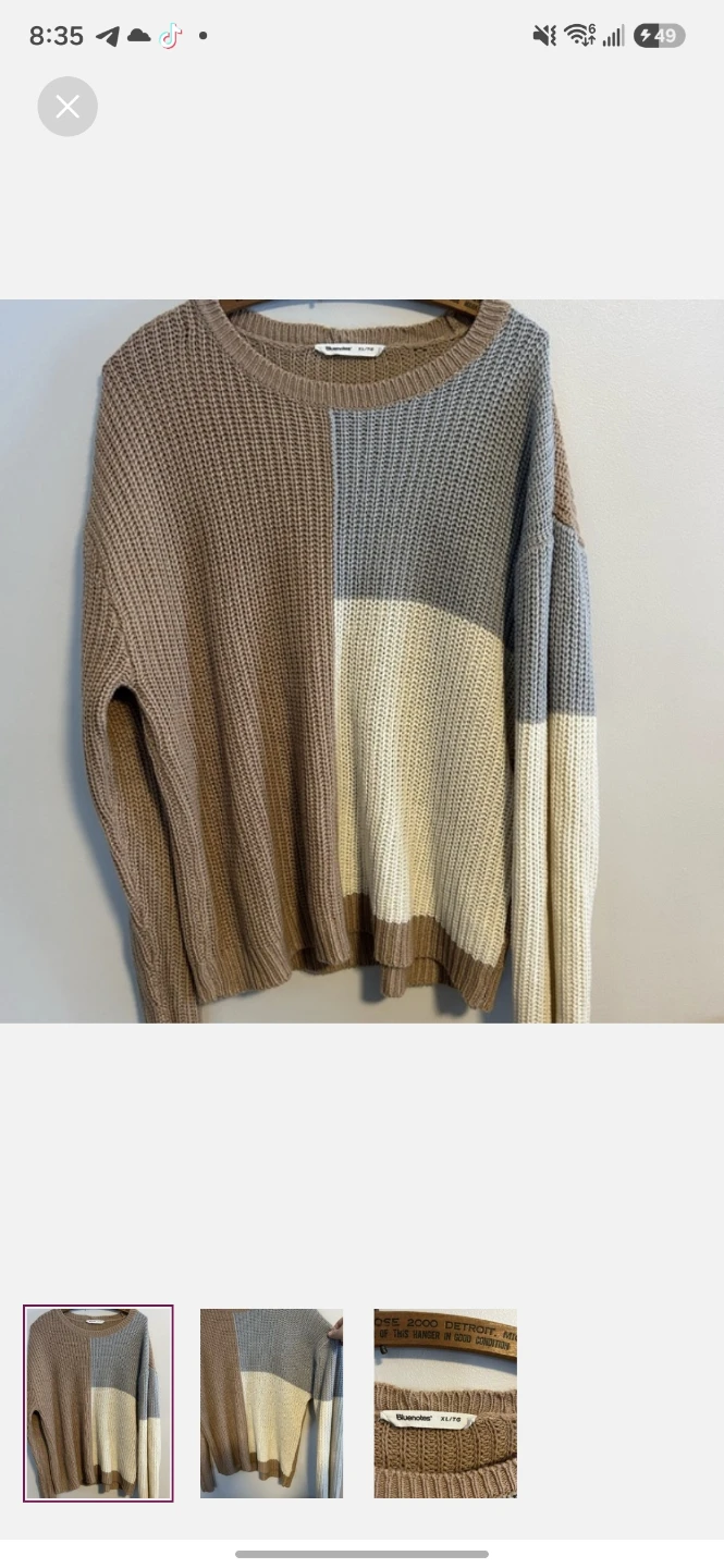 Bluenotes Colour Block Knit Sweater XL/TG