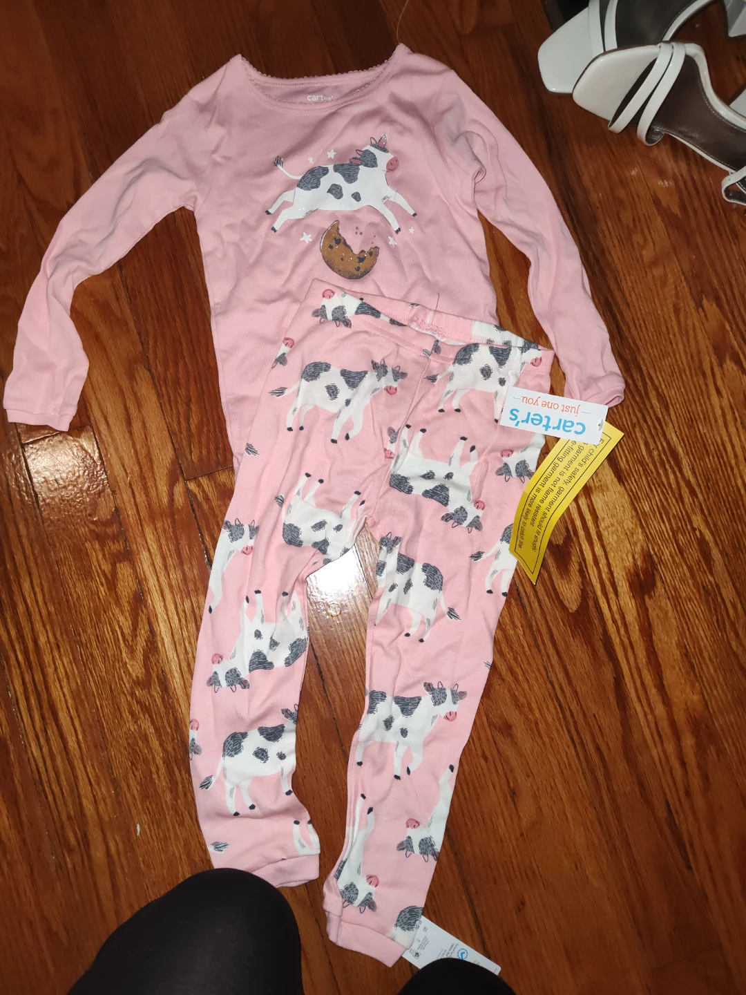 Carter's Pink Cow Pajama Set